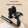 GENERIC 2-IN-1 6 HEAD MASSAGE GUN WITH EXTENSION HANDLE, 12MM - BLACK