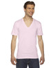 2456W AMERICAN APPAREL UNISEX FINE JERSEY V-NECK LIGHT PINK XS