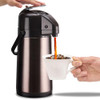 PARACITY UPGRADED AIRPOT COFFEE CARAFE DOUBLE PUMP STAINLESS STEEL - GOLD BROWN
