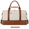 GAYUAPEIA WOMEN'S WEEKENDER BAG TRAVEL DUFFEL ON CARRY-ON BROWN/BEIGE