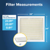 FILTRETE 24" X 24" X 1" AC FURNACE AIR FILTER, MPR 700, MERV 8, 6 PACK WHITE New