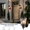SUCOLITE OUTDOOR WALL LIGHT EXTERIOR WATERPROOF RETRO VINTAGE 2 PACK - BLACK