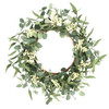 Pinkpum 16 Eucalyptus Wreath for Front Door Porch - Green Decor Home