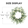 Pinkpum 16 Eucalyptus Wreath for Front Door Porch - Green Decor Home