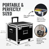 VAULTZ PORTABLE FILE STORAGE BOX, 14.5" X 17.5" X 15.5", VZ01270 - Black