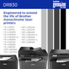 BROTHER - DR830 PRINTER DRUM UNIT - BLACK - BLK GREEN