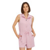 SPYDER WOMEN'S HARMONY SCUBA KNIT FRENCH TERRY SLEEVELESS ROMPER M - LILAC New