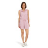 SPYDER WOMEN'S HARMONY SCUBA KNIT FRENCH TERRY SLEEVELESS ROMPER M - LILAC New