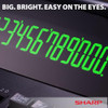 SHARP 12-DIGIT PRINT CALCULATOR DESKTOP SIZE BRIGHT DISPLAY EL-2196BL - BLACK