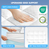 PAYHUIN QUEEN SIZE DUAL LAYER 4 INCH MEMORY FOAM MATTRESS TOPPER - WHITE New
