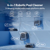 BUBLUE D10P ROBOTIC POOL CLEANER, POOL VACUUM WITH SUPERIOR SUCTION, GRAY