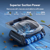 BUBLUE D10P ROBOTIC POOL CLEANER, POOL VACUUM WITH SUPERIOR SUCTION, GRAY