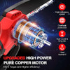 RLSOO MINI CHAINSAW CORDLESS 6 INCH HANDHELD CHAIN SAW MCS-005 - RED BLACK