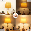 BONCOO ANTLER RUSTIC TABLE LAMP USB PORT 8W 2700K LED BULB INCLUDED - Brown