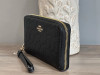 COACH LONG ZIP AROUND WALLET IN SIGNATURE LEATHER - CCL35 - GOLD/BLACK