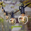 Brightown LED Outdoor String Lights 100FT, 104LED Bulbs, E12 Socket Base - Black