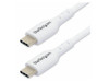 StarTech 2m (6.6ft) White USB-C Charging Cable, USB C Cable, USB 2.0 Type-C