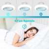 YESCOM DELIGHT 18" ENCLOSED CEILING FAN LOW PROFILE DIMMABLE LED LIGHT - WHITE