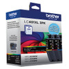 Brother Genuine LC401XL 3PK High Yield 3-Pack Color -Ink -Cartridges New