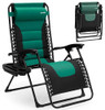 SereneLife Padded Zero Gravity Lounge Chair - Reclining Patio Chairs - Green