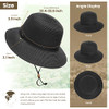 SIMPLICITY NETTED HAT, LEATHER STRAP - BLACK