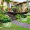 OLLE GARDENS 17" TALL, 24" ROUND PAIR RAISED GARDEN BEDS 2 SET - MIDNIGHT GRAY