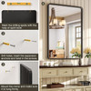 BRIGHTIFY BATHROOM MIRROR FOR WALL 24X36 RECTANGULAR BLACK METAL FRAMED - BLACK