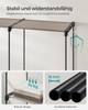 SONGMICS OPEN WARDROBE CLOTHES RAIL CLOTHES RAIL COAT RACK 3 138 X 43 X 182 CM