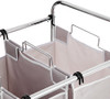 Amazon Basics 3-Bag Laundry Sorter with Removable Bags Metal Frame Gray New