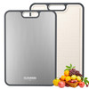 SUMZZZ TITANIUM CUTTING BOARD FOR KITCHEN, DOUBLE SIDED CHOPPING BOARD - Grey