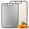 SUMZZZ TITANIUM CUTTING BOARD FOR KITCHEN, DOUBLE SIDED CHOPPING BOARD - Grey