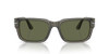 3315-S-1103 PERSOL UNISEX RECTANGULAR TAUPE FRAMES POLARIZED GREEN 55-19-145