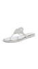 174566 TORY BURCH WOMEN MILLER KNOTTED PAVE SANDALS SIZE 7 SILVER