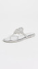 174566 TORY BURCH WOMEN MILLER KNOTTED PAVE SANDALS SIZE 7 SILVER