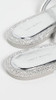 174566 TORY BURCH WOMEN MILLER KNOTTED PAVE SANDALS SIZE 7 SILVER