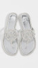 174566 TORY BURCH WOMEN MILLER KNOTTED PAVE SANDALS SIZE 7 SILVER
