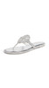 174566 TORY BURCH WOMEN MILLER KNOTTED PAVE SANDALS SIZE 7 SILVER