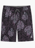 HURLEY LEAF VOLLEY SWIM TRUNKS - SIZE: MEN L - BLACK New