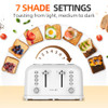 RAMJOY TOASTER 4 SLICE DUAL INDEPENDENT CONTROLS EXTRA WIDE SLOT - WHITE