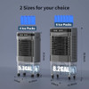 VCJ 5.3 Gal Swamp Cooler Air Conditioner 3-In-1 12H Timer Evaporative Air Cooler