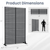 UPHYB METAL PRIVACY SCREEN 6FT OUTDOOR PRIVACY SCREEN KRWQOT190BK - BLACK