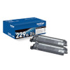 BROTHER GENUINE BLACK HIGH YIELD PRINTER TONER CARTRIDGE 2-PACK - BLACK
