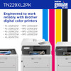 BROTHER GENUINE BLACK HIGH YIELD PRINTER TONER CARTRIDGE 2-PACK - BLACK