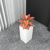 LEISUREMOD THICKET HEXAGON PLANTER FIBERSTONE +MGO CLAY 7–14″ - DOTTED WHITE