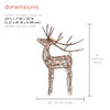 ALPINE CORPORATION 35" TALL OUTDOOR RATTAN REINDEER LAWN DECORATION - AUH164
