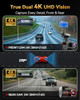 TERUNSOUL 4K+4K DASH CAM FRONT REAR 128GB CAR MEMORY - DARK GRAY