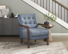 Lexicon Crafton Leather Accent Chair in Blue - 1010BUE-1