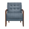 Lexicon Crafton Leather Accent Chair in Blue - 1010BUE-1