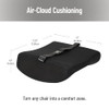 MIND READER LUMBAR SUPPORT PILLOW AIR-CLOUD TECHNOLOGY BACKSAM-BLK - BLACK New