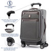 TRAVELPRO PLATINUM ELITE SOFTSIDE EXPANDABLE CARRY ON LUGGAGE 21-INCH - GRAY New